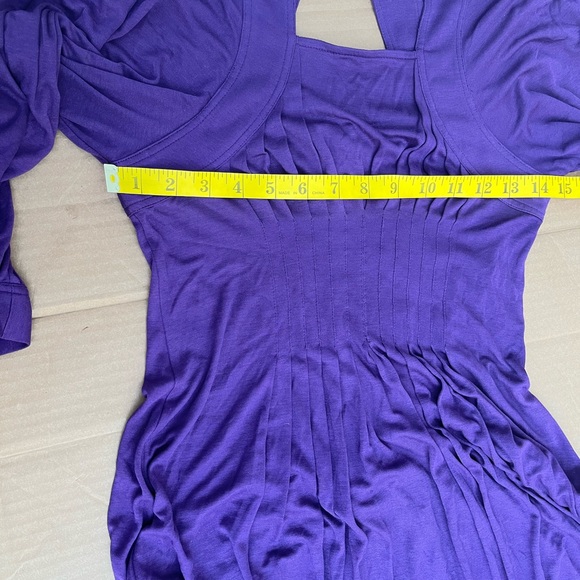 ⭐️ Bogo⭐️🦋 New Bcbg Max Sz XS purple bubble arm  A line dress - Picture 7 of 14